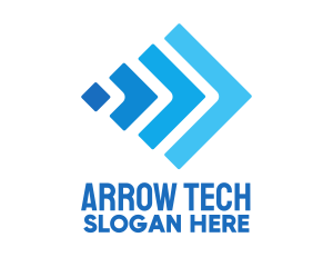 Arrow & Blue Bars  logo design