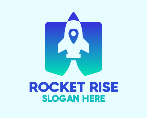 Launch - Modern Blue Gradient Rocket logo design