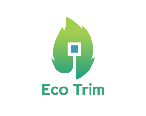 Eco Leaf Square logo design