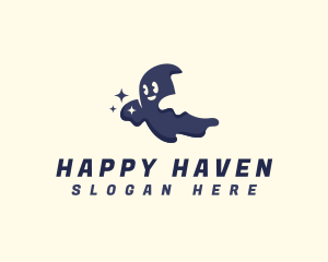 Friendly - Happy Spirit Ghost logo design