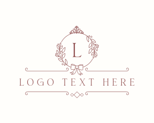 Banner - Crown Ribbon Wreath logo design