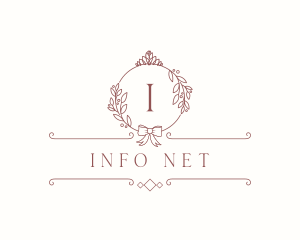 Crown Ribbon Wreath logo design