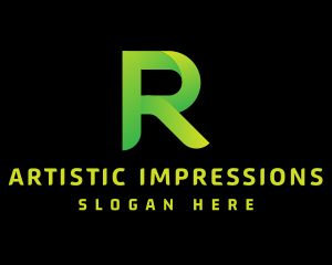 Green Letter R logo design