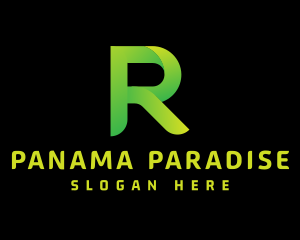 Green Letter R logo design