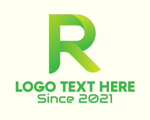 Letter R - Green Letter R logo design
