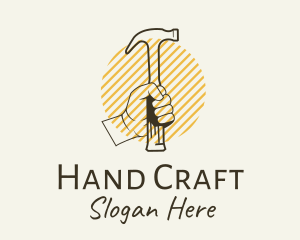 Hand - Hand Hammer Carpentry logo design