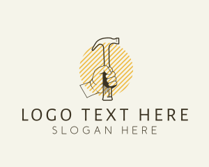 Toolbox - Hand Hammer Carpentry logo design