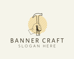 Hand Hammer Carpentry logo design