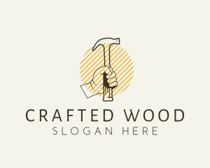 Hand Hammer Carpentry logo design