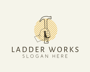 Hand Hammer Carpentry logo design