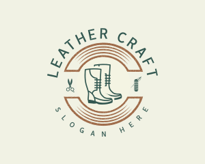 Leather - Vintage Shoemaker Boot logo design