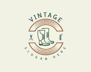 Vintage Shoemaker Boot logo design