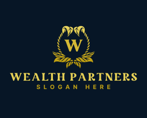 Expensive Royal Leaves logo design