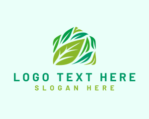 Eco - Leaf Real Estate Greenhouse logo design