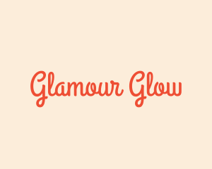 Glowing Beauty Skincare Text logo design