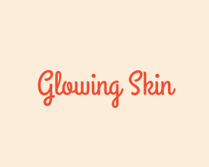 Glowing Beauty Skincare Text logo design