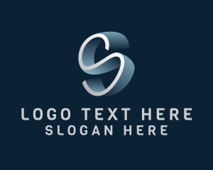 3d - Isometric Letter S logo design