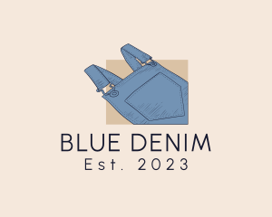 Denim - Fashion Denim Dungarees Jumpsuit logo design