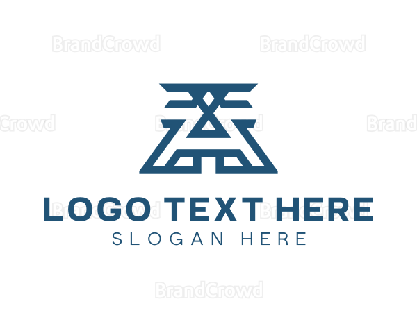 Abstract Geometric  Letter A Logo