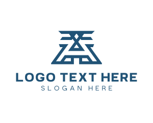 Geometric - Abstract Geometric  Letter A logo design