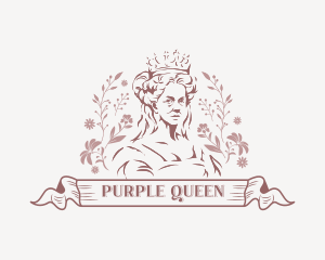 Floral Royal Queen logo design