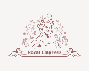 Floral Royal Queen logo design