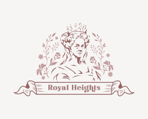 Floral Royal Queen logo design