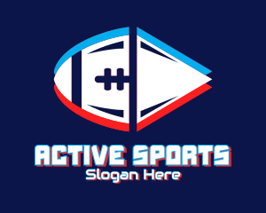 Glitchy - Static Motion Football logo design