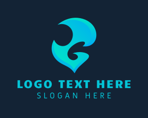 Fuel - Blue Flame Element logo design