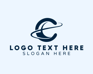 Courier Logistics Swoosh Letter C Logo