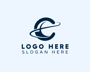 Swoosh - Courier Logistics Swoosh Letter C logo design