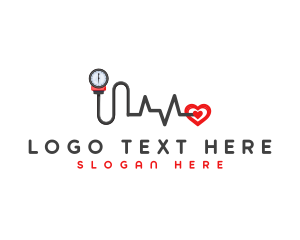 Gauge - Diagnostic Heartbeat Gauge logo design