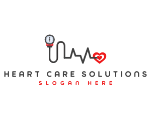 Cardiologist - Diagnostic Heartbeat Gauge logo design