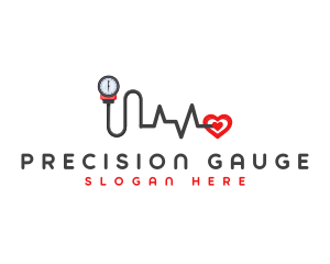 Gauge - Diagnostic Heartbeat Gauge logo design