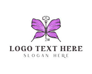 Wedding Planner - Luxe Butterfly Key logo design