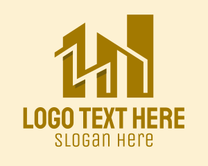 Building - Gold Urban City logo design