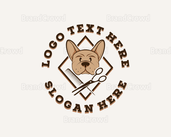 Dog Pet Grooming Logo