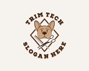 Trim - Dog Pet Grooming logo design