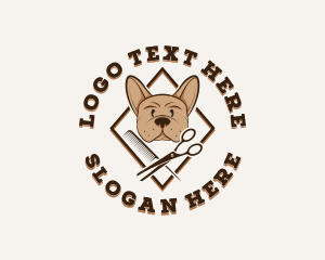 Puppy - Dog Pet Grooming logo design