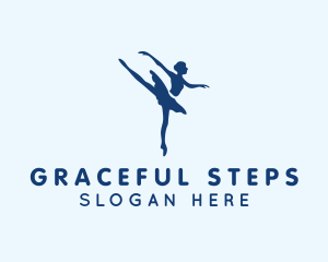 Girl Ballet Dancing  logo design