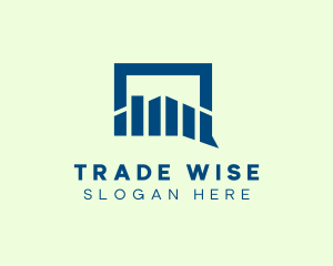 Trader - Current Stock Market Chat logo design