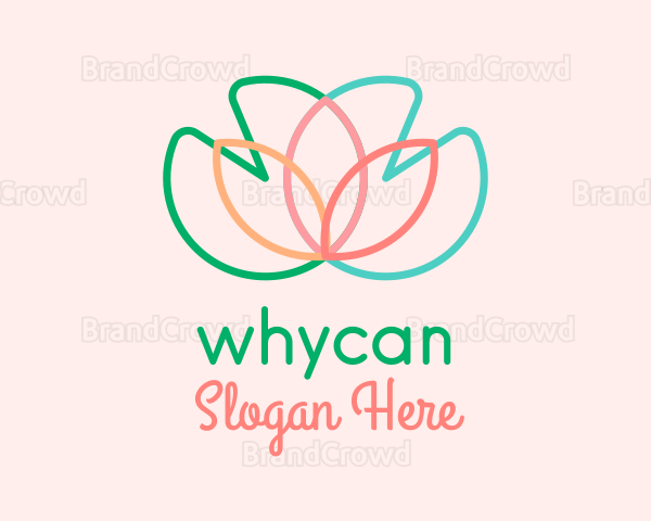 Multicolor Lotus Flower Logo