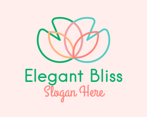 Bloom - Multicolor Lotus Flower logo design