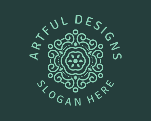 Flower Boutique Ornament logo design