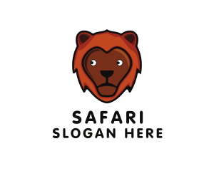 Lion Animal Safari logo design