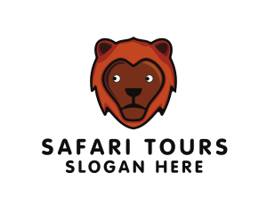 Lion Animal Safari logo design