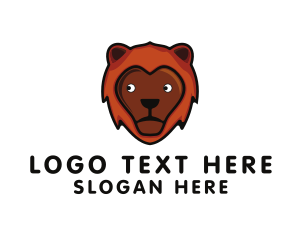 Kindergarten - Lion Animal Safari logo design