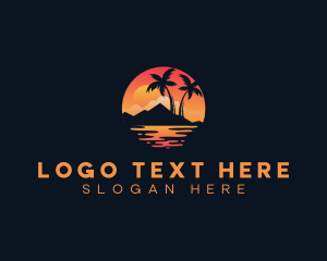 Vacation - Beach Vacation Island logo design