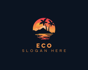 Beach Vacation Island Logo