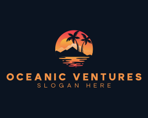 Beach Vacation Island logo design